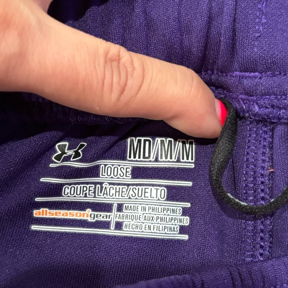 UNDER ARMOUR Unisex Track Running Pants Sweatpants Straight Leg - purple, size M - Picture 4 of 5